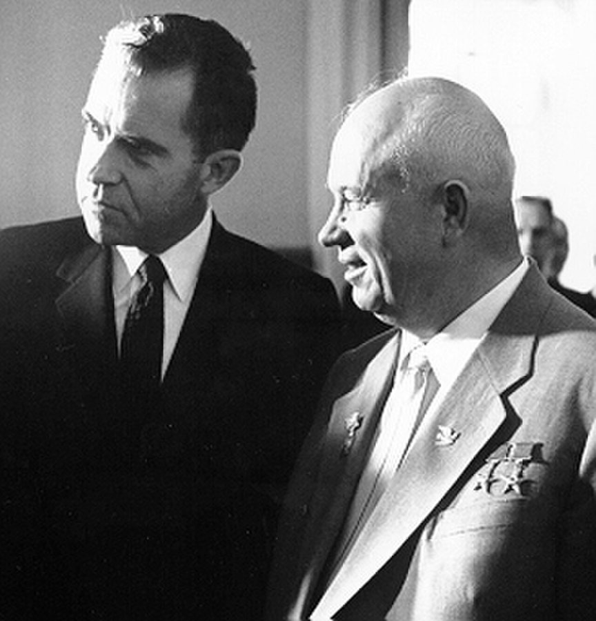 Jrushchov con el vicepresidente Richard Nixon, 1959