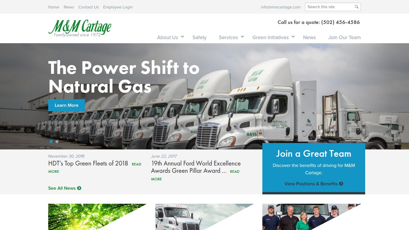 The home page of mmcartage.com