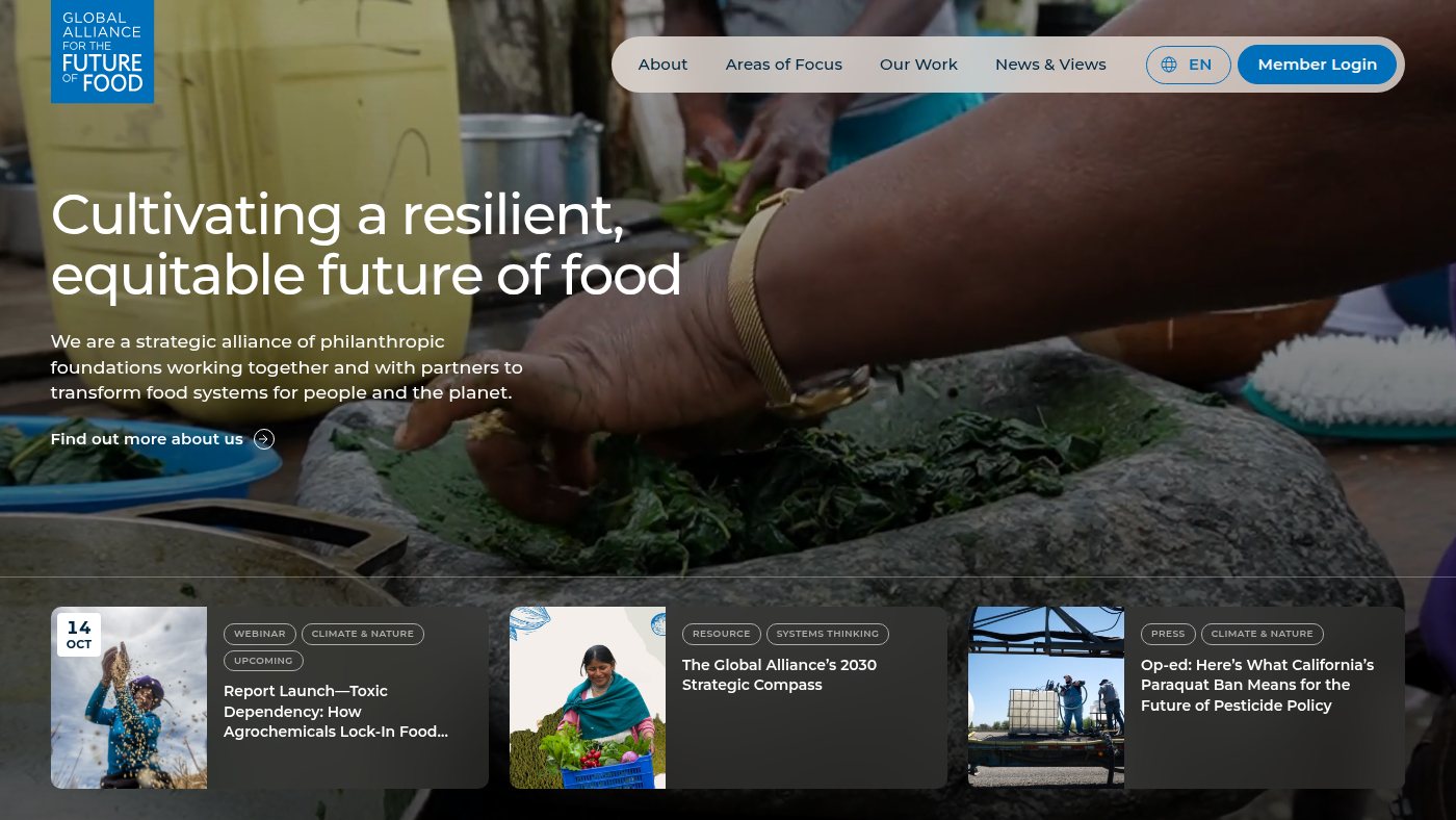 The home page of futureoffood.org