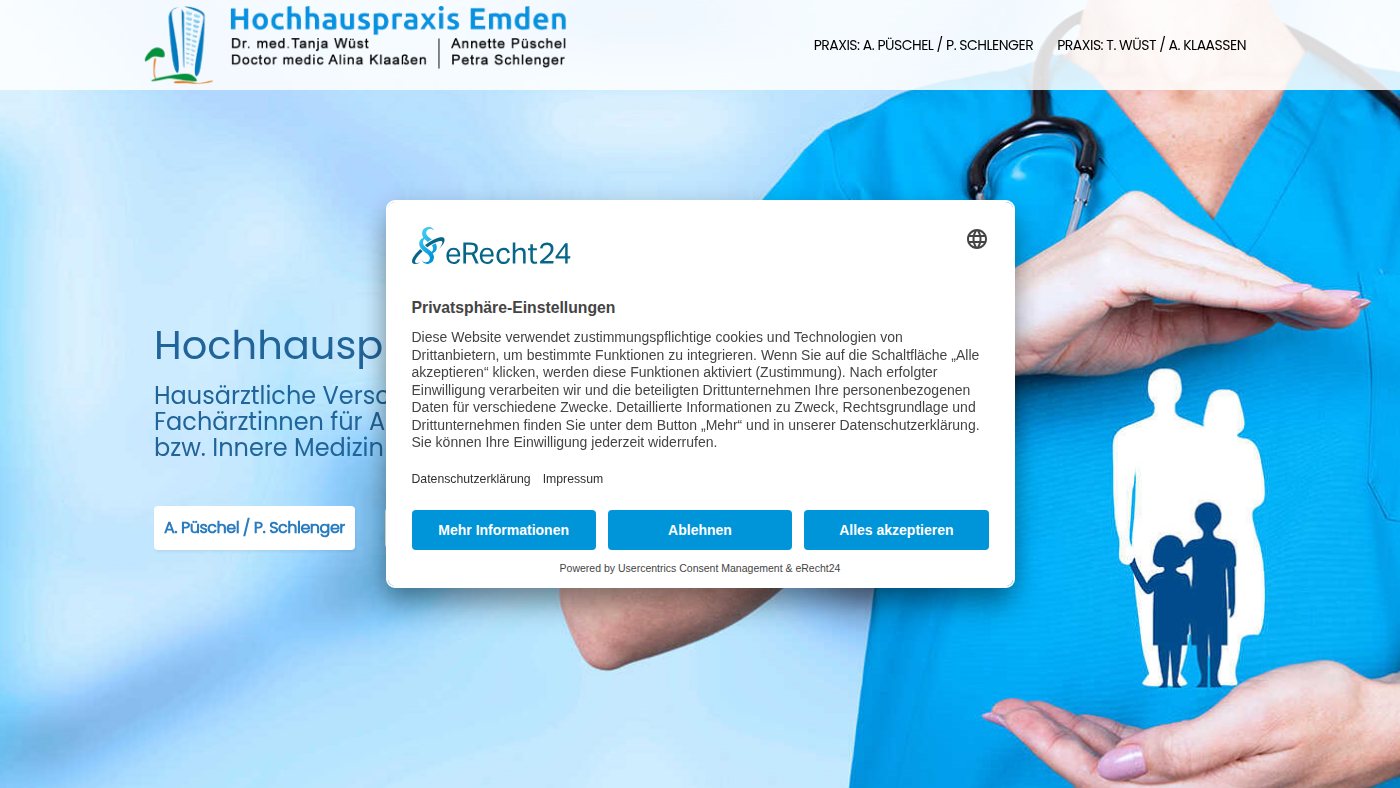 The home page of hochhauspraxis-emden.de