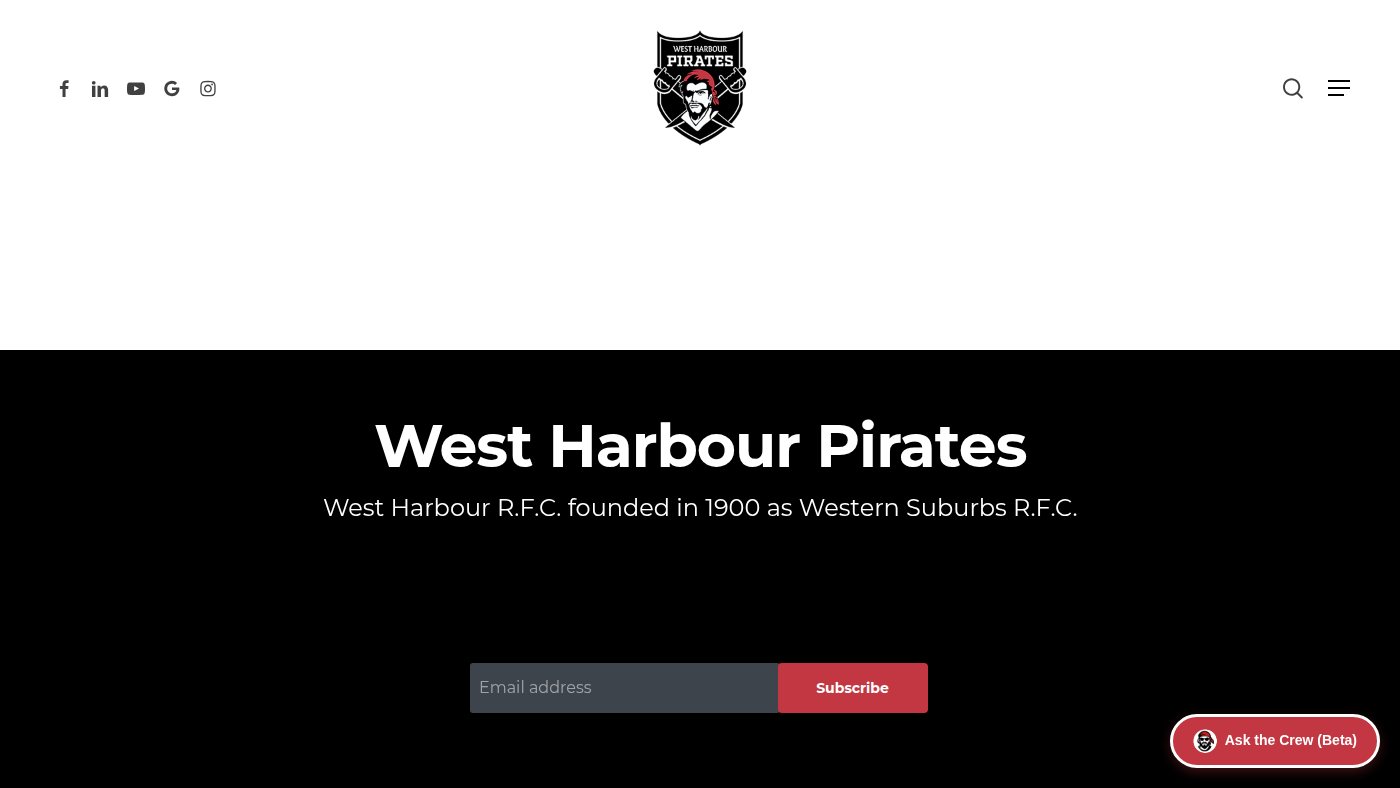 The home page of westharbourrugby.com.au