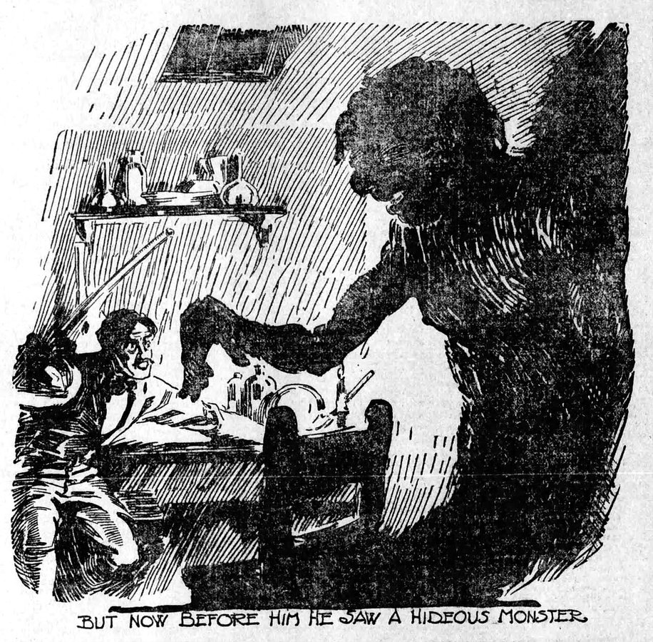 Frankenstein i potwór, Birmingham Post-Herald, 1910