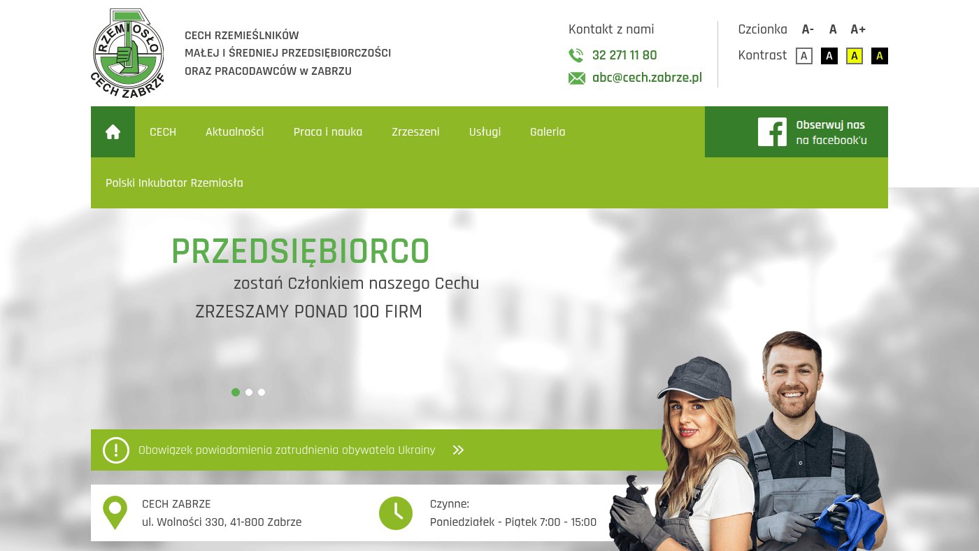 The home page of cech.zabrze.pl