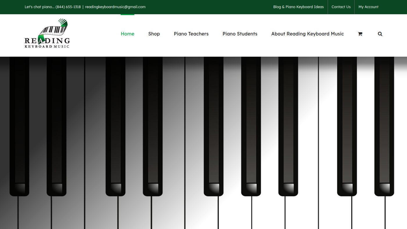 The home page of readingkeyboardmusic.com