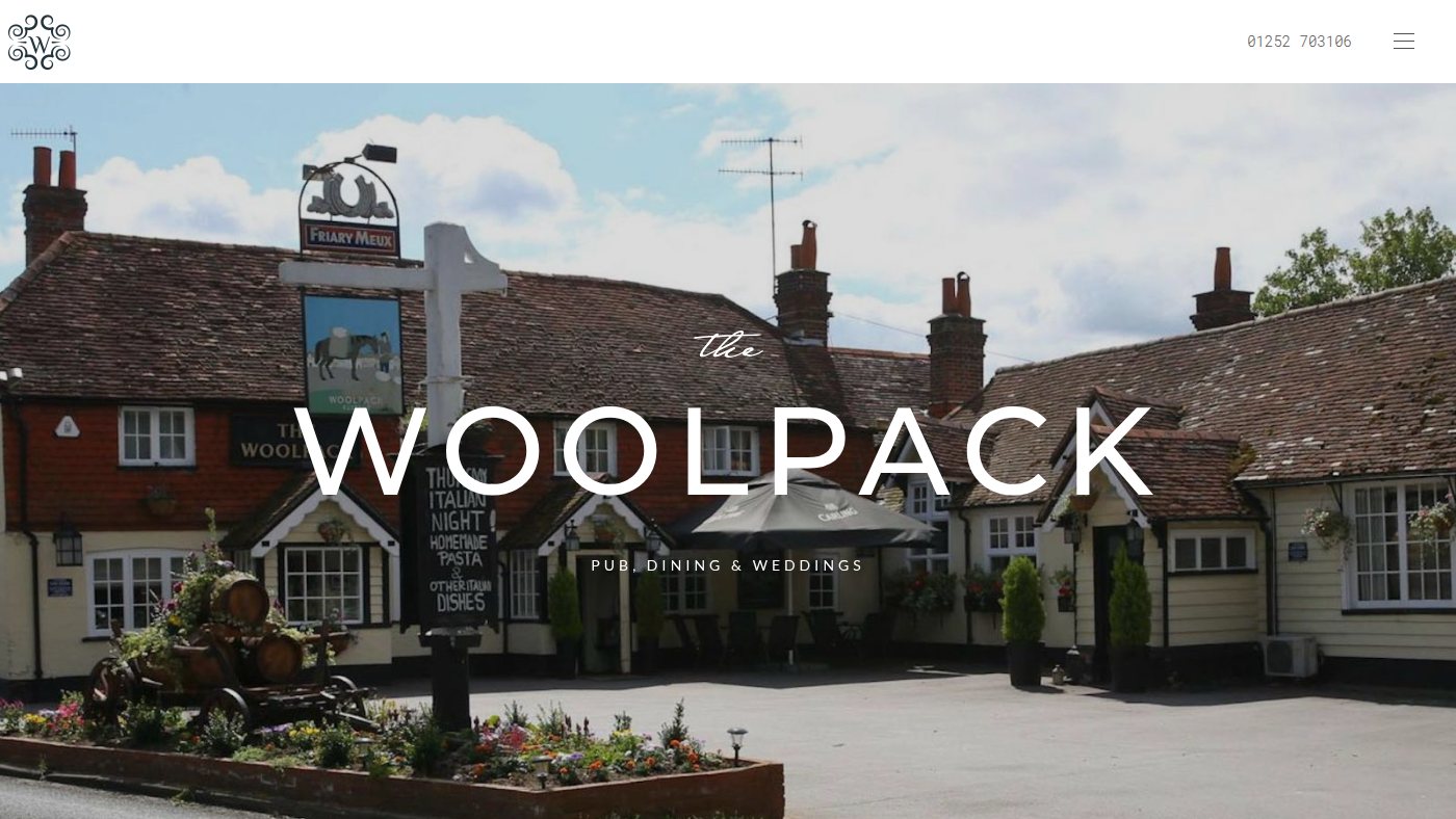 The home page of woolpackelstead.co.uk