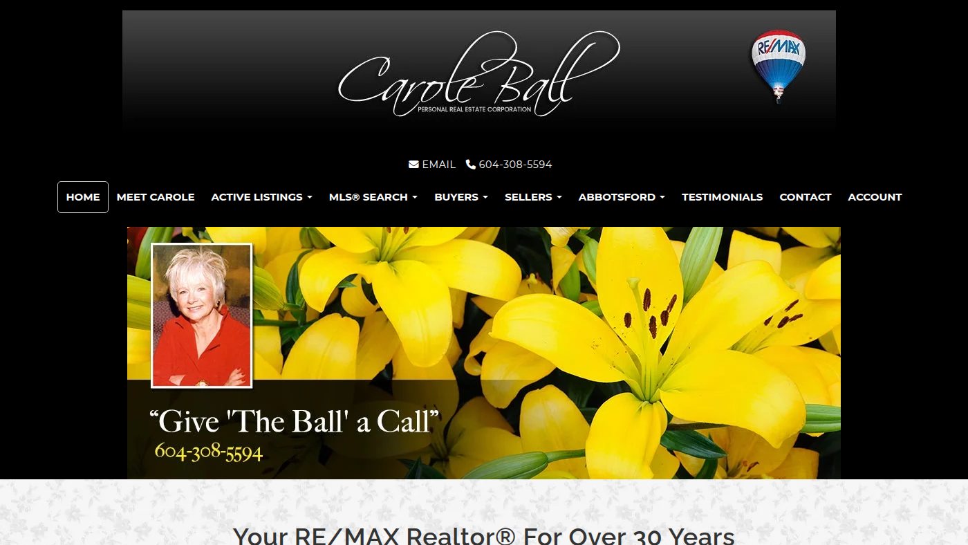 The home page of caroleball.com