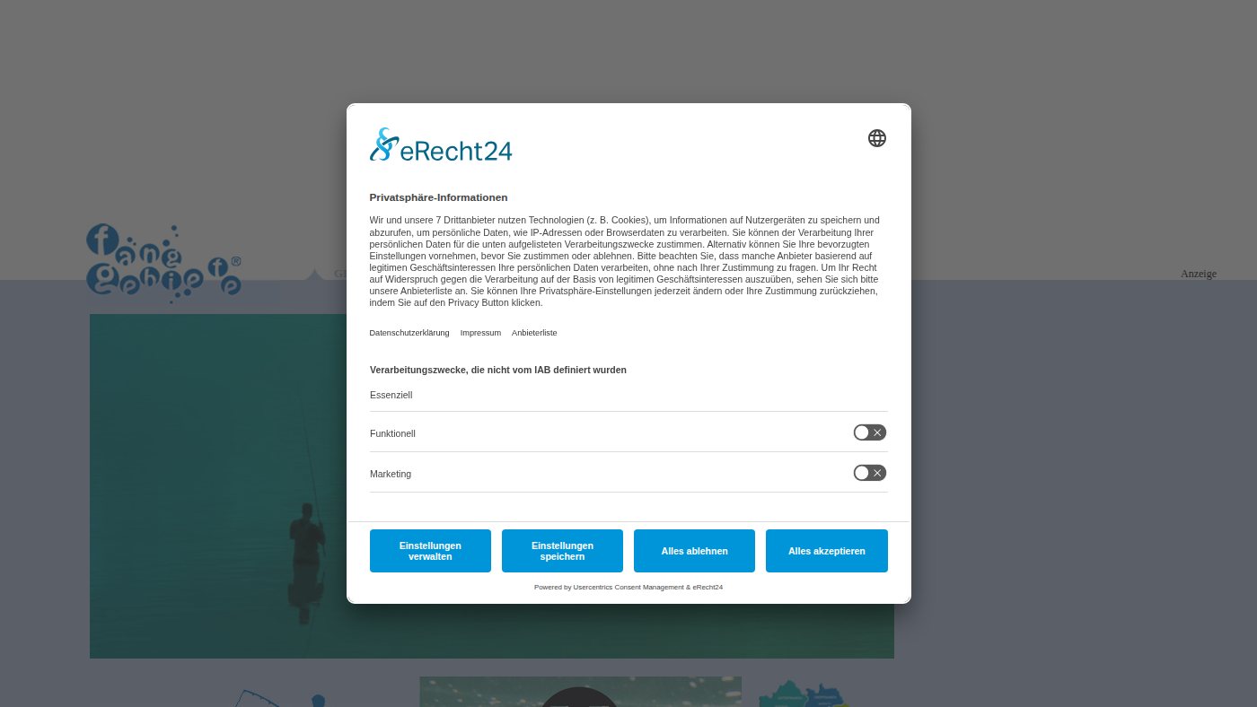 The home page of fanggebiete.de
