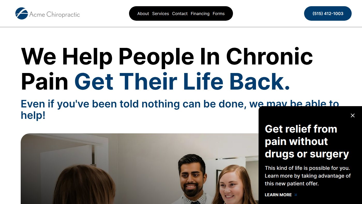 The home page of acmechiroia.com