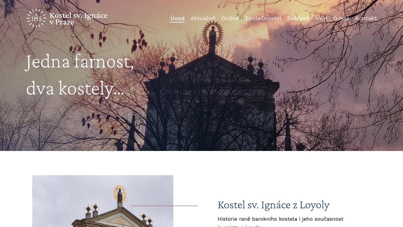 The home page of kostelignac.cz