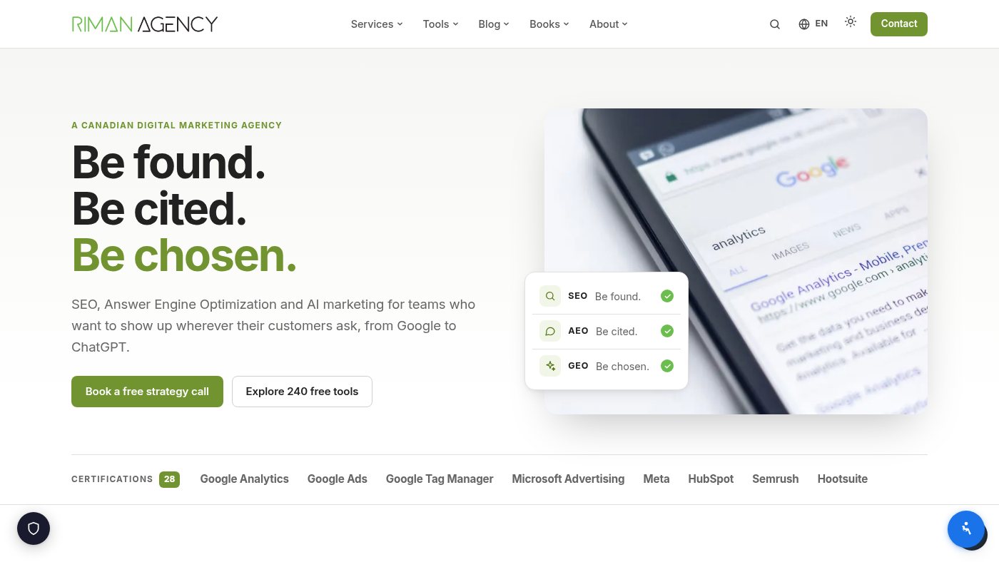 The home page of captaim.com