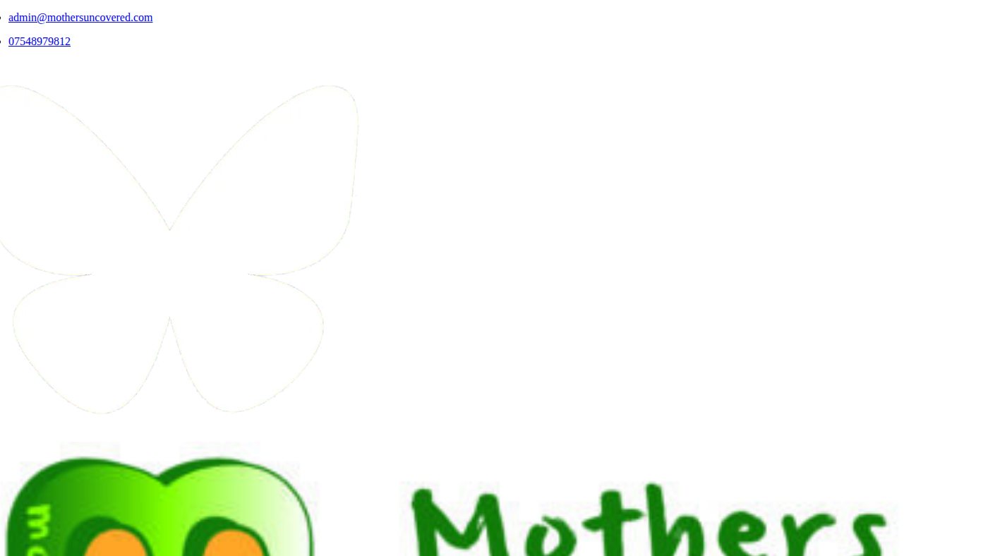 The home page of mothersuncovered.com