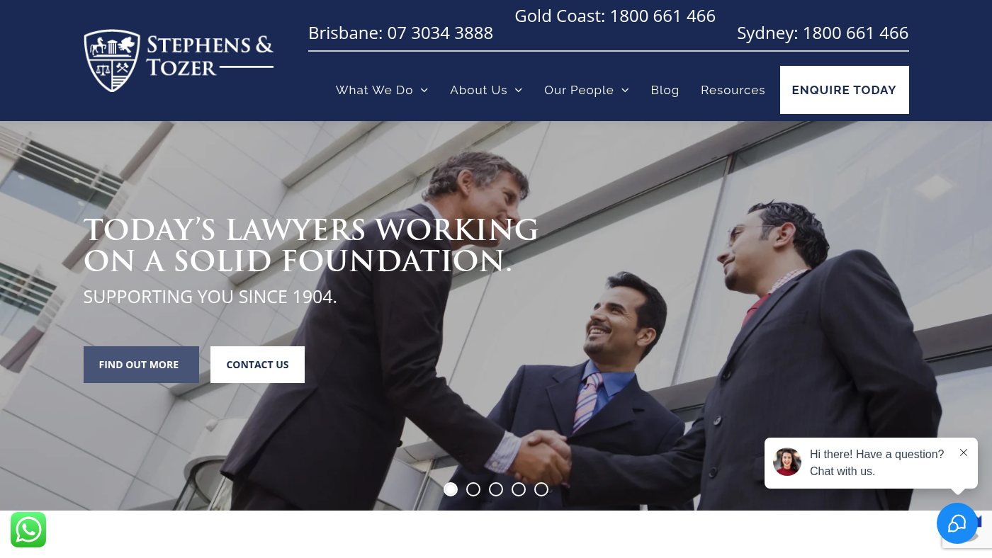 The home page of stephenstozer.com.au