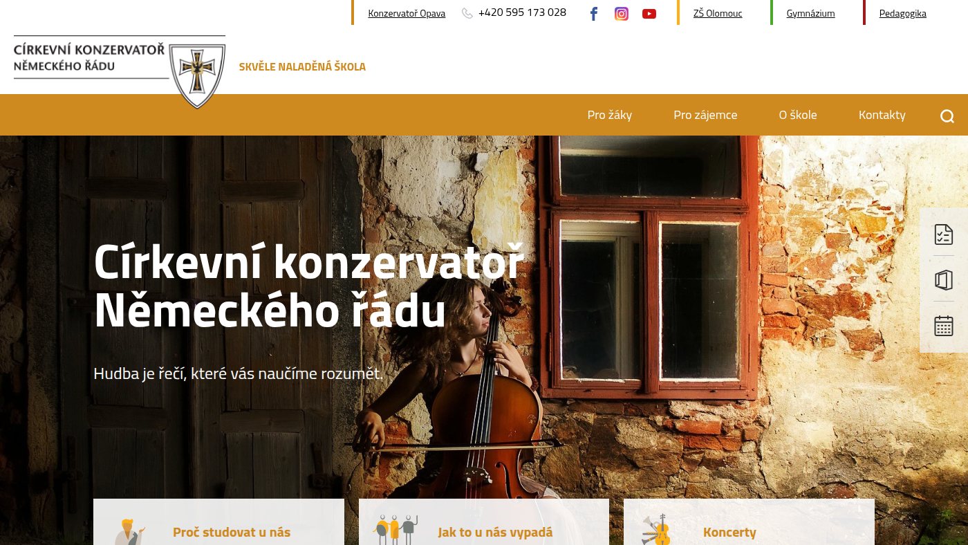 The home page of konzervator.cz
