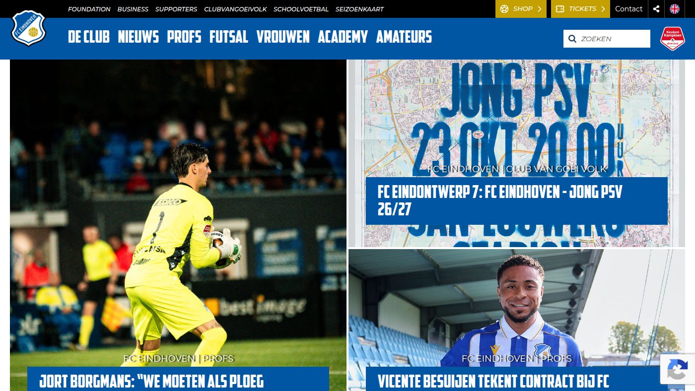 The home page of fc-eindhoven.nl