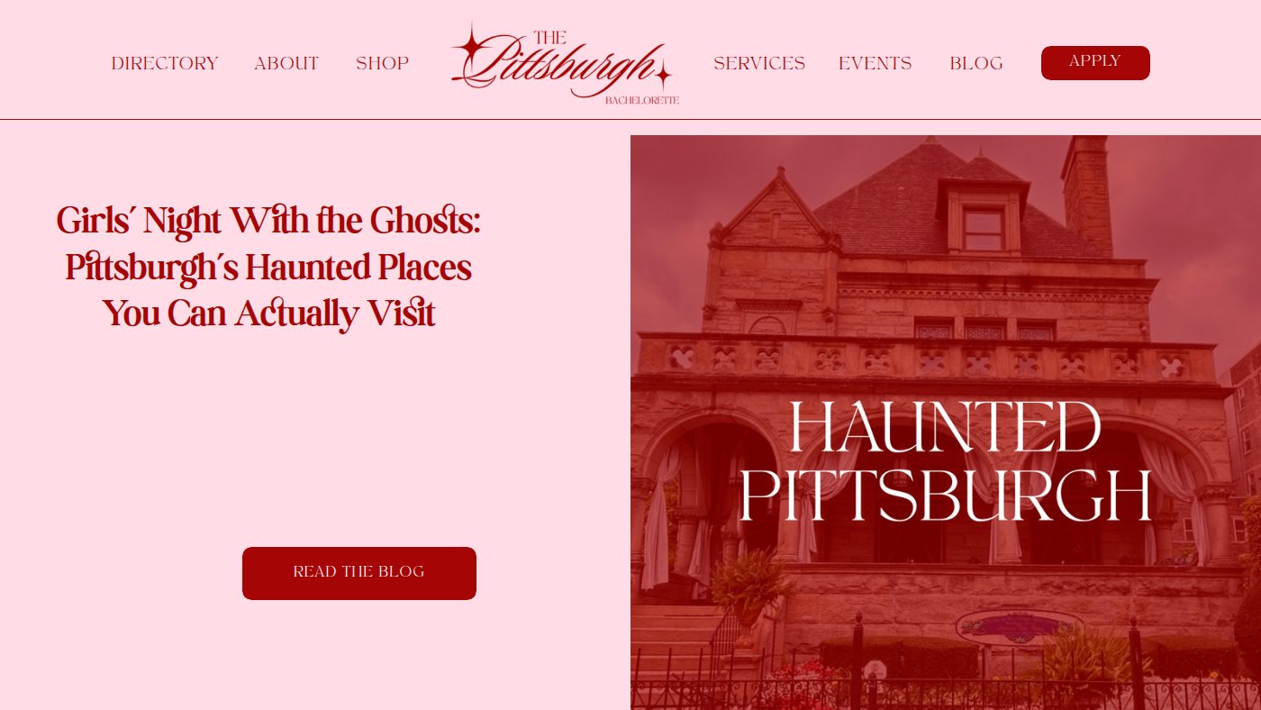 The home page of thepittsburghbachelorette.com