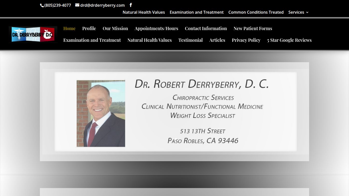 The home page of drderryberry.com