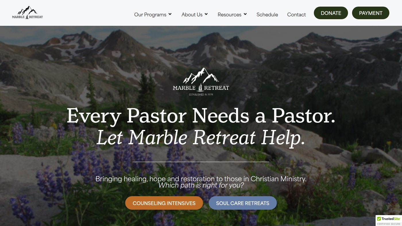 The home page of marbleretreat.org