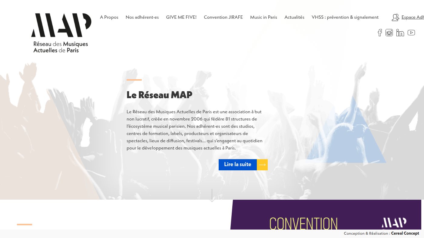 The home page of reseau-map.fr