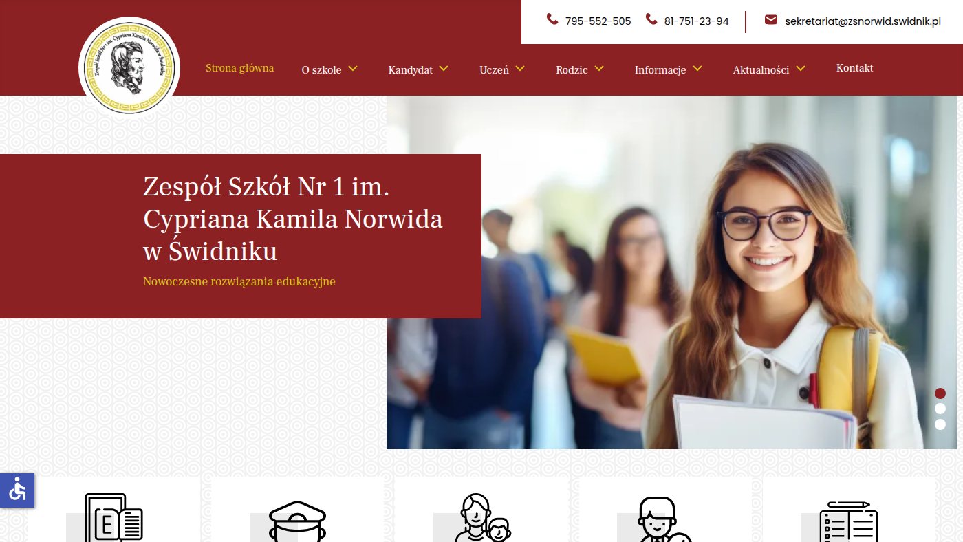 The home page of zsnorwid.swidnik.pl