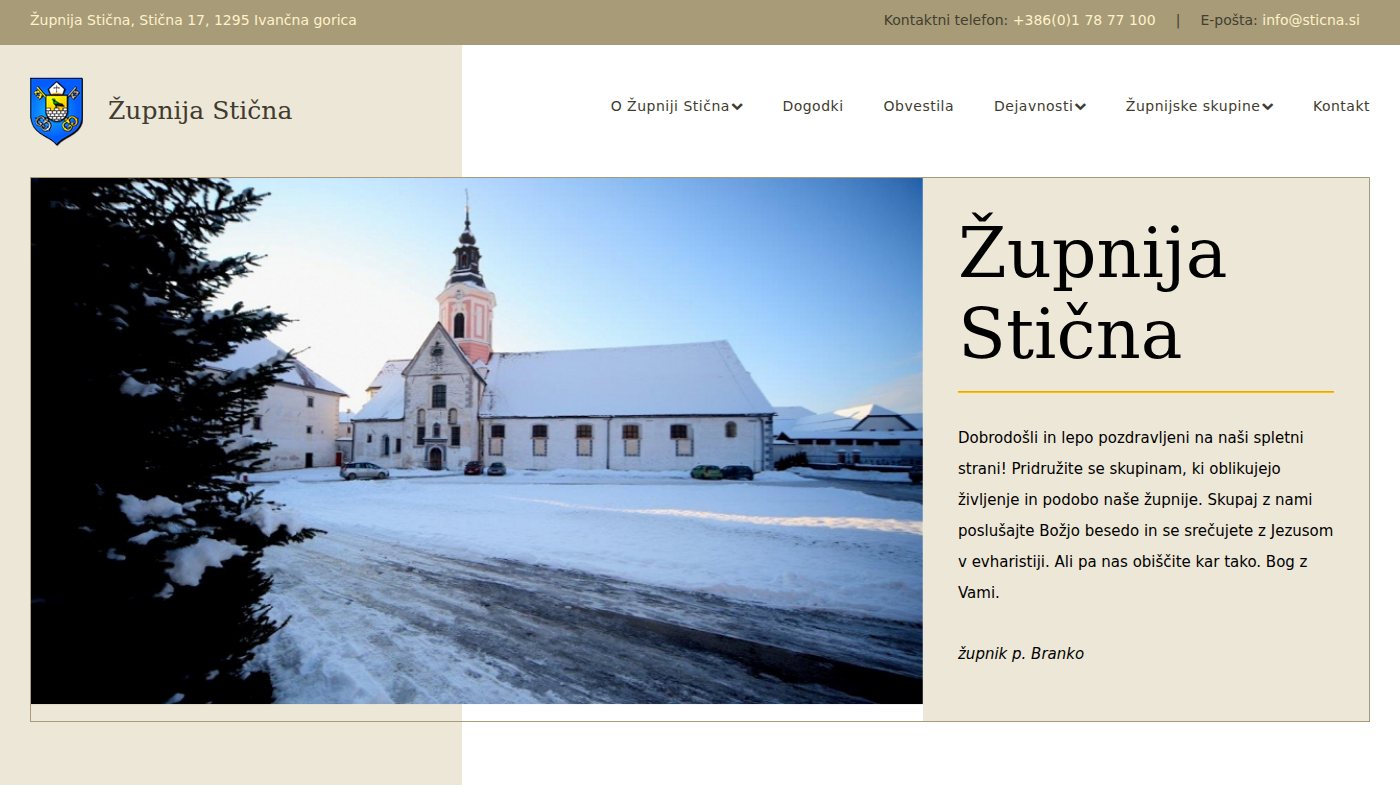 The home page of sticna.si