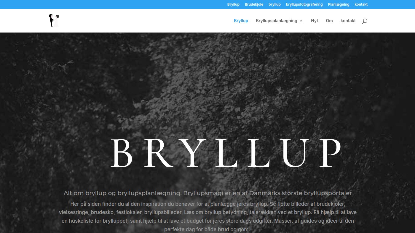 The home page of bryllupsmagi.dk