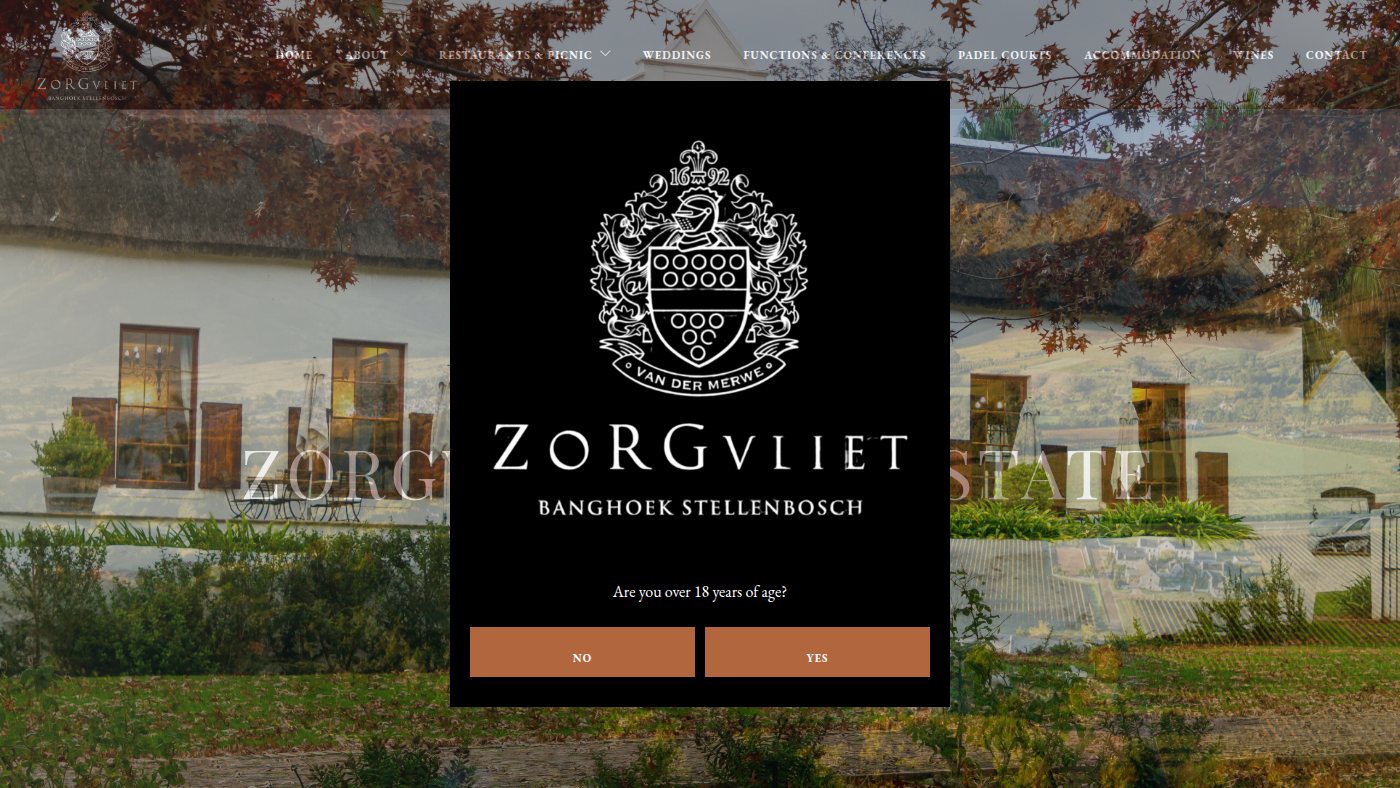 The home page of zorgvliet.com