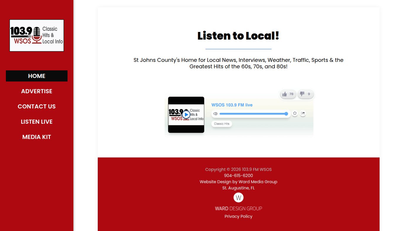 The home page of staugustineradio.com