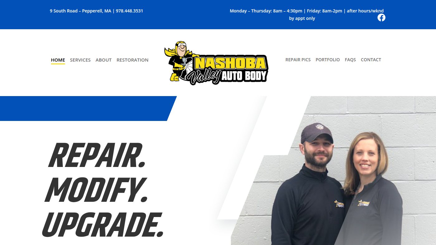 The home page of nvautobody.com