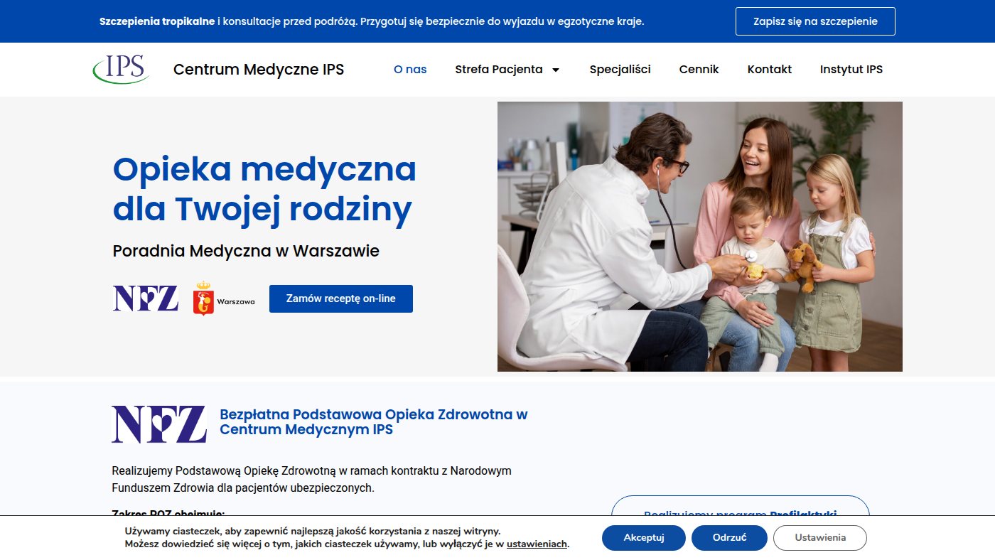 The home page of centrummedyczne.ips.pl
