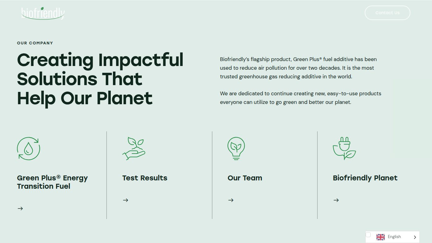 The home page of biofriendly.com