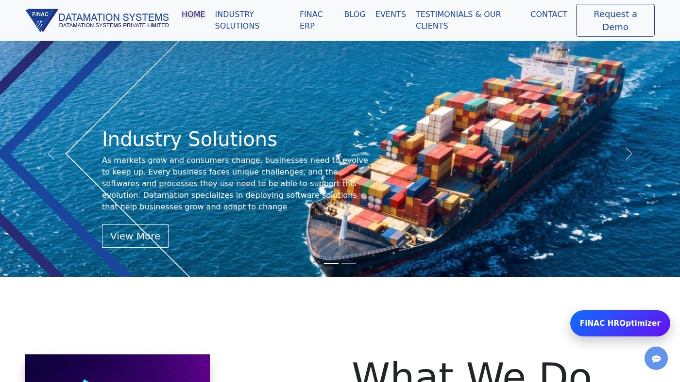 The home page of datamation.lk