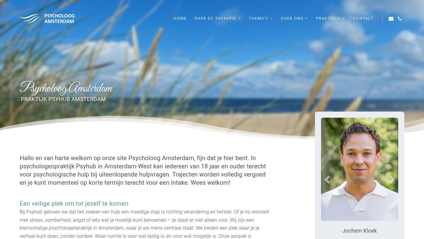 The home page of psycholoogamsterdam.net