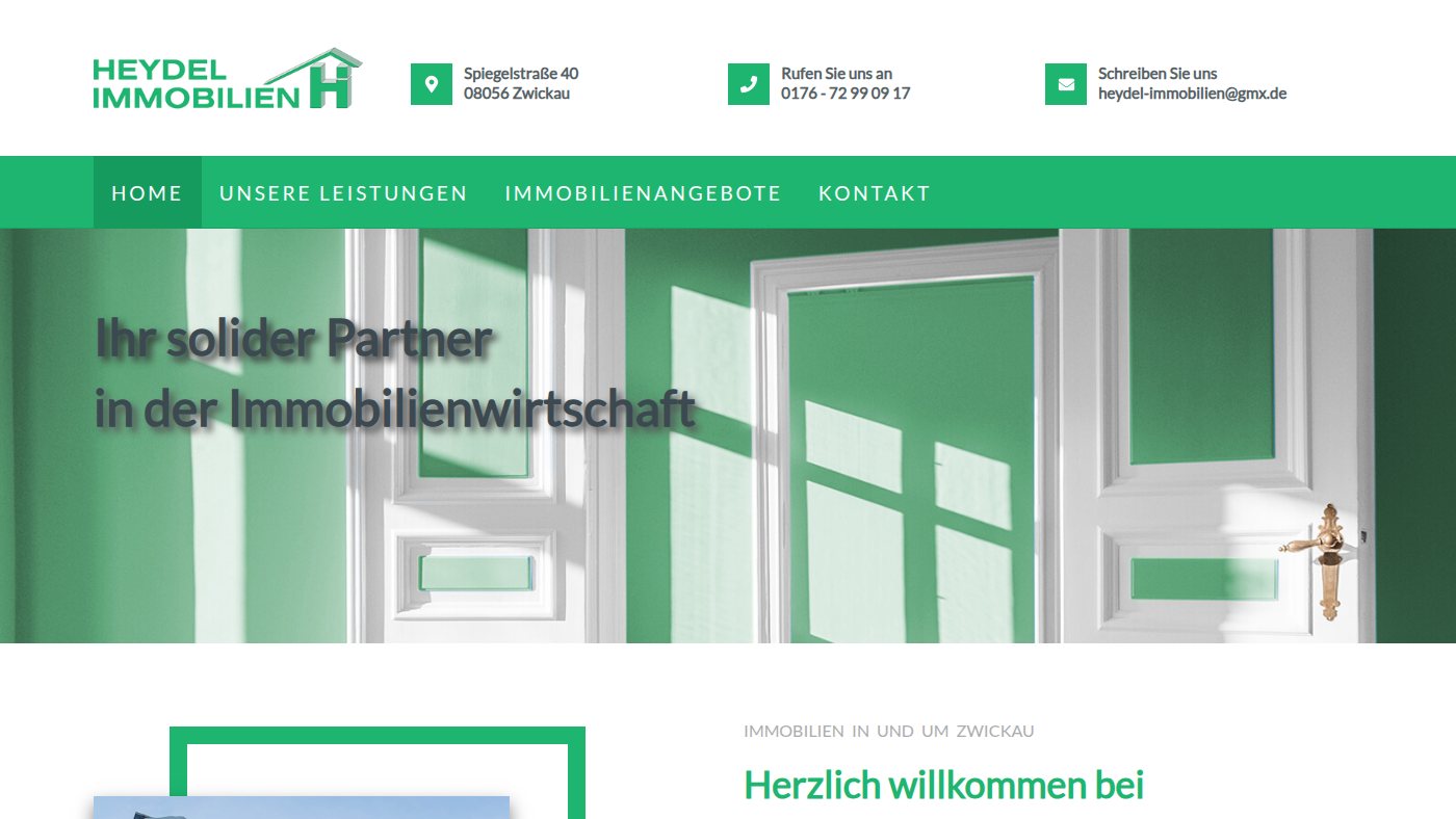 The home page of heydel-immobilien.de
