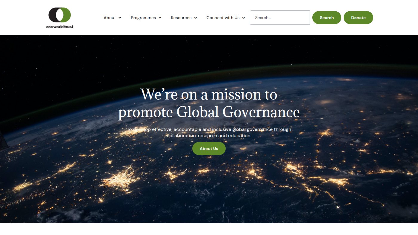 The home page of oneworldtrust.org