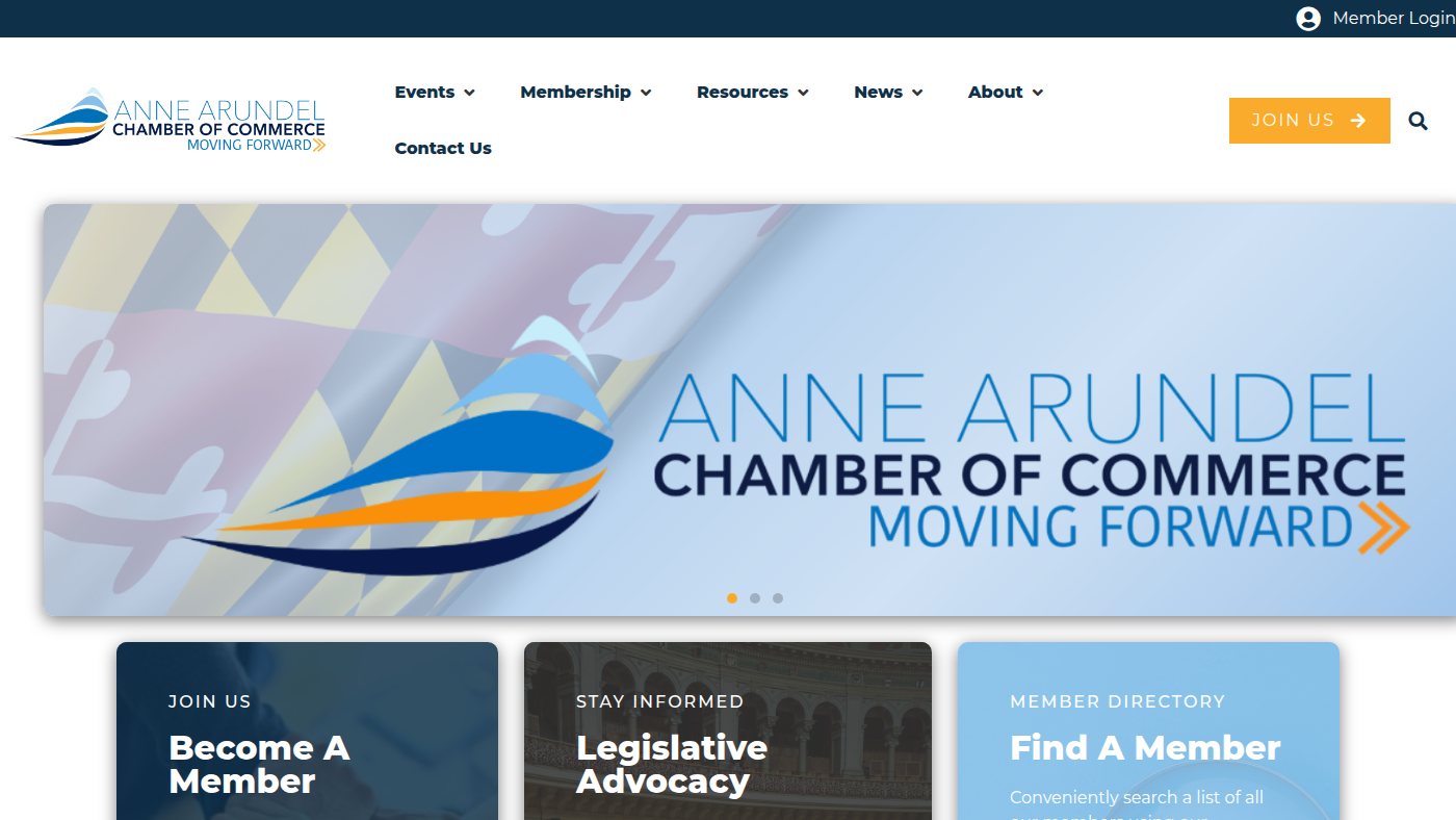 The home page of annearundelchamber.org