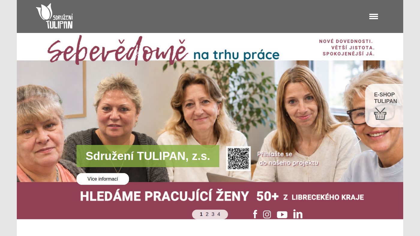 The home page of sdruzenitulipan.cz
