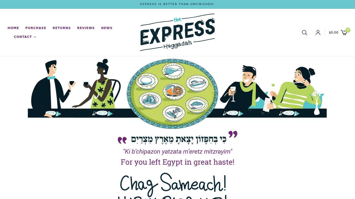 The home page of expresshaggadah.com