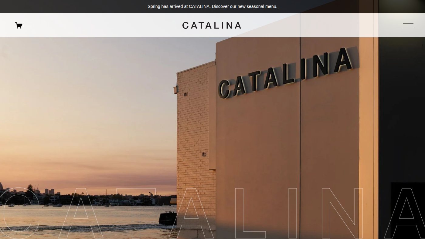 The home page of catalinarosebay.com.au