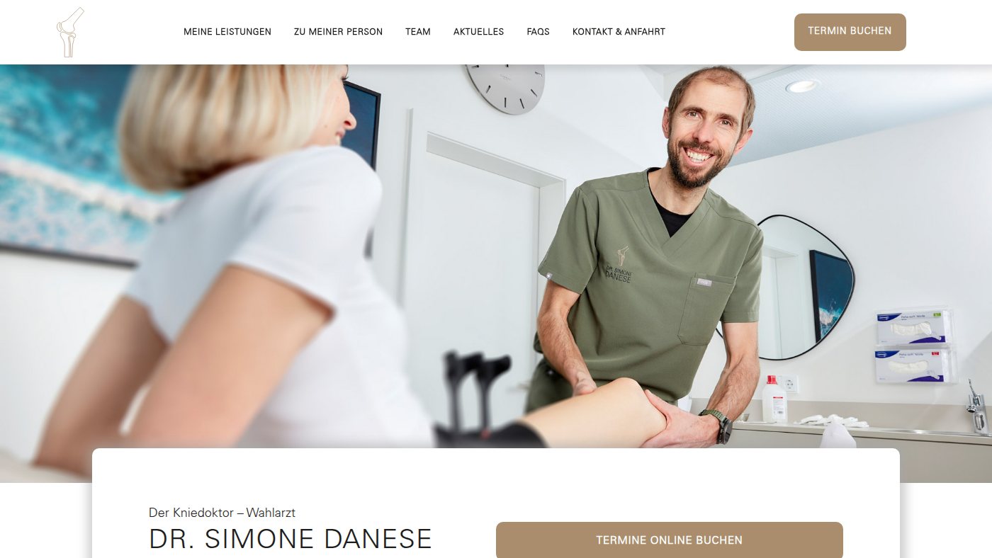 The home page of der-kniedoktor.com