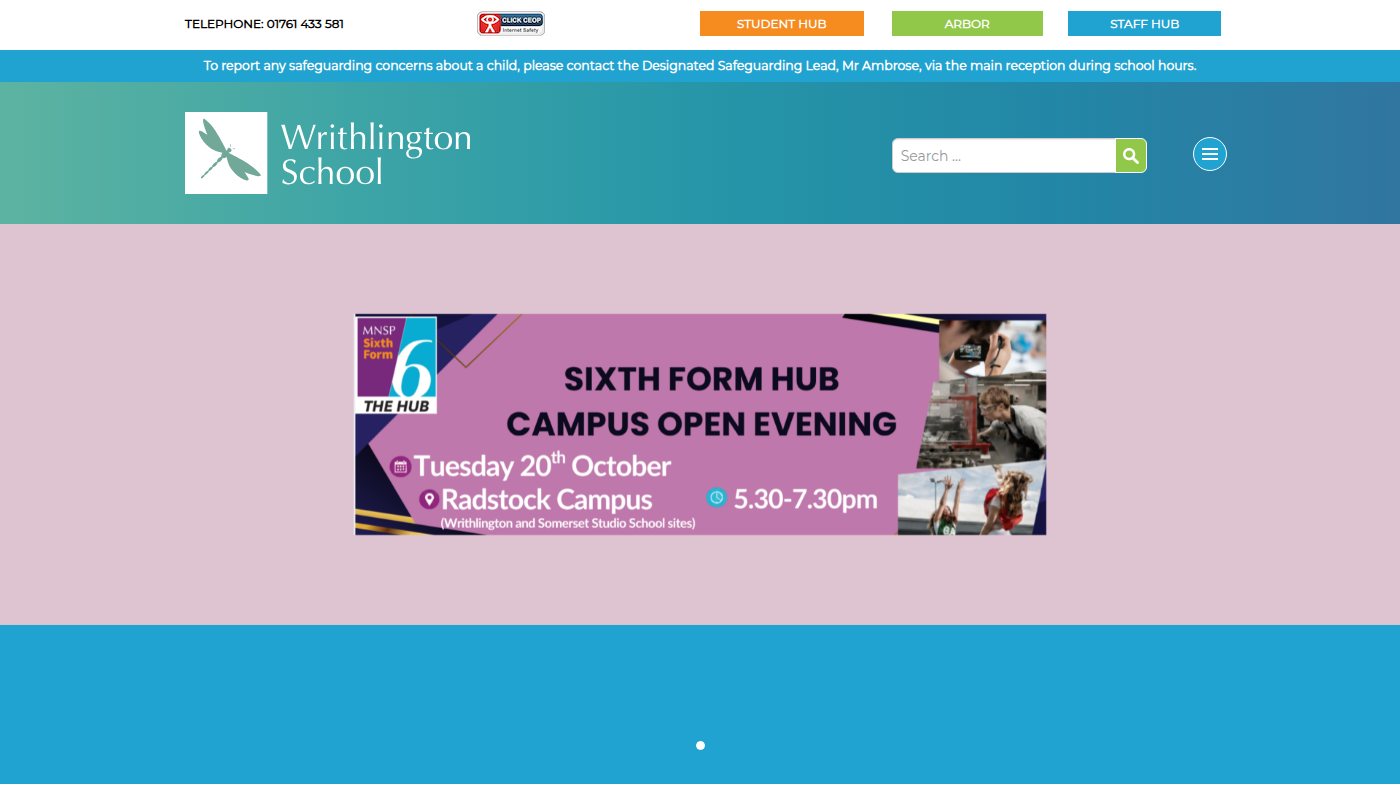 The home page of writhlington.org.uk
