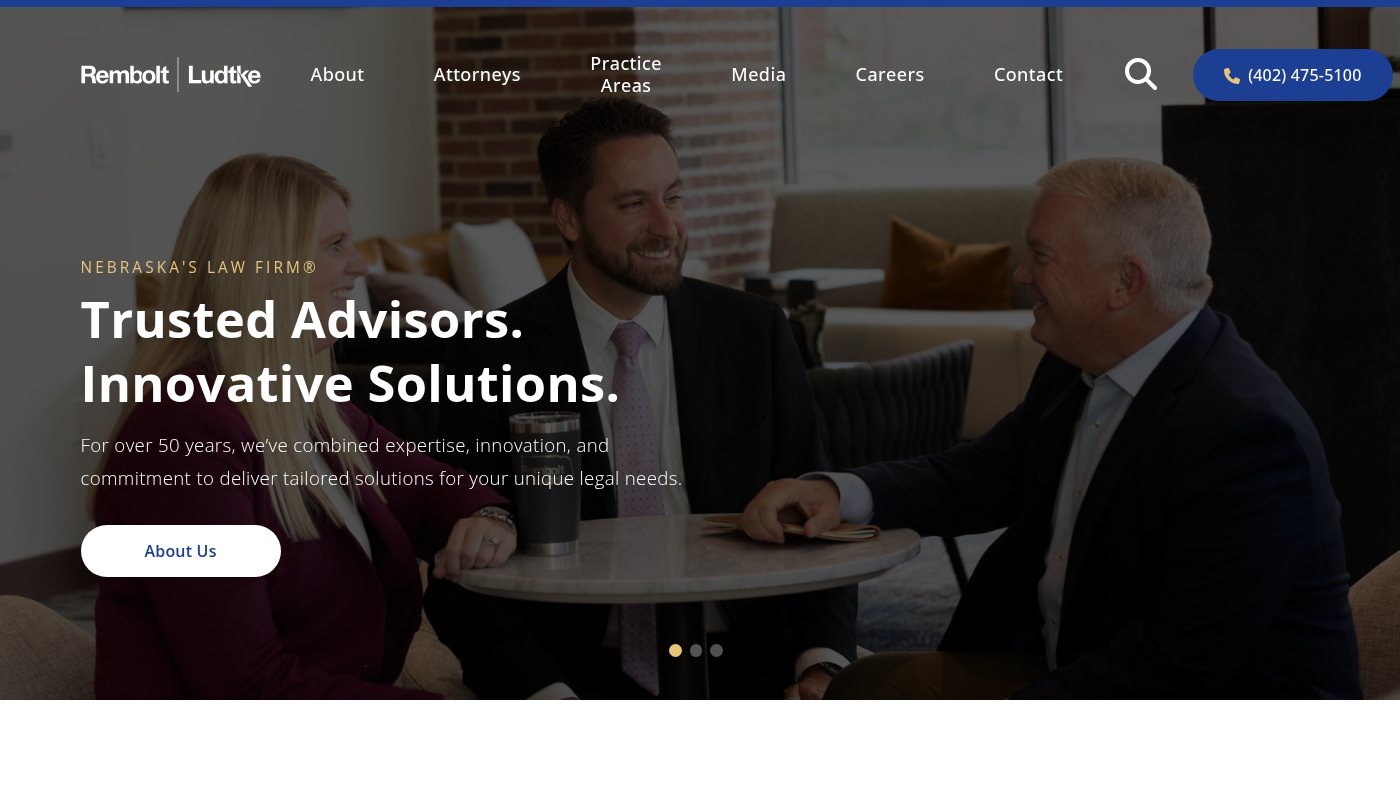 The home page of remboltlawfirm.com