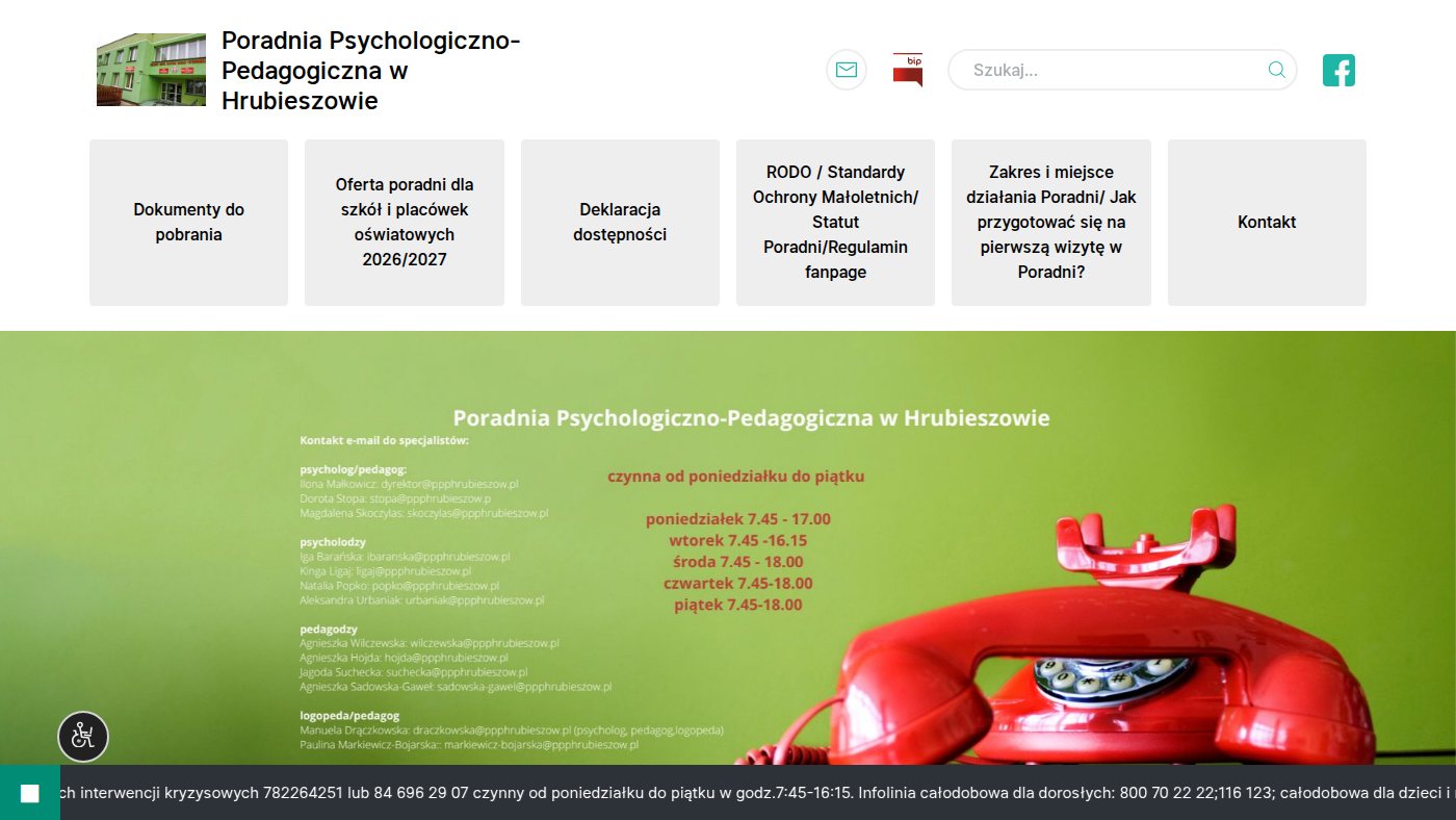 The home page of ppphrubieszow.pl
