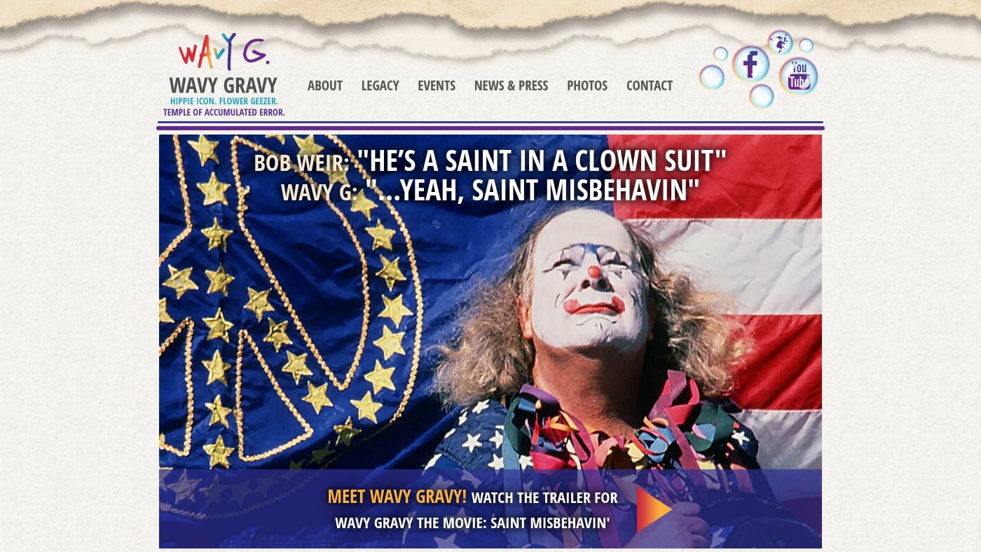 The home page of wavygravy.net