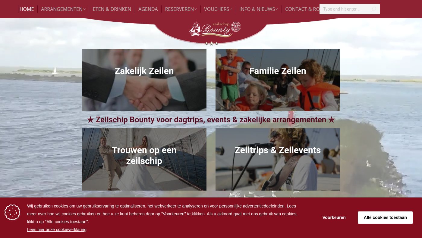 The home page of zeilschipbounty.nl