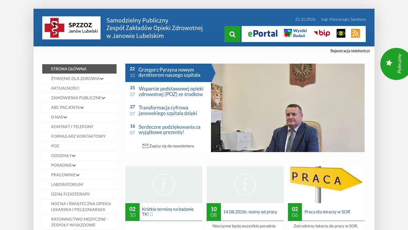 The home page of szpitaljanowlubelski.pl