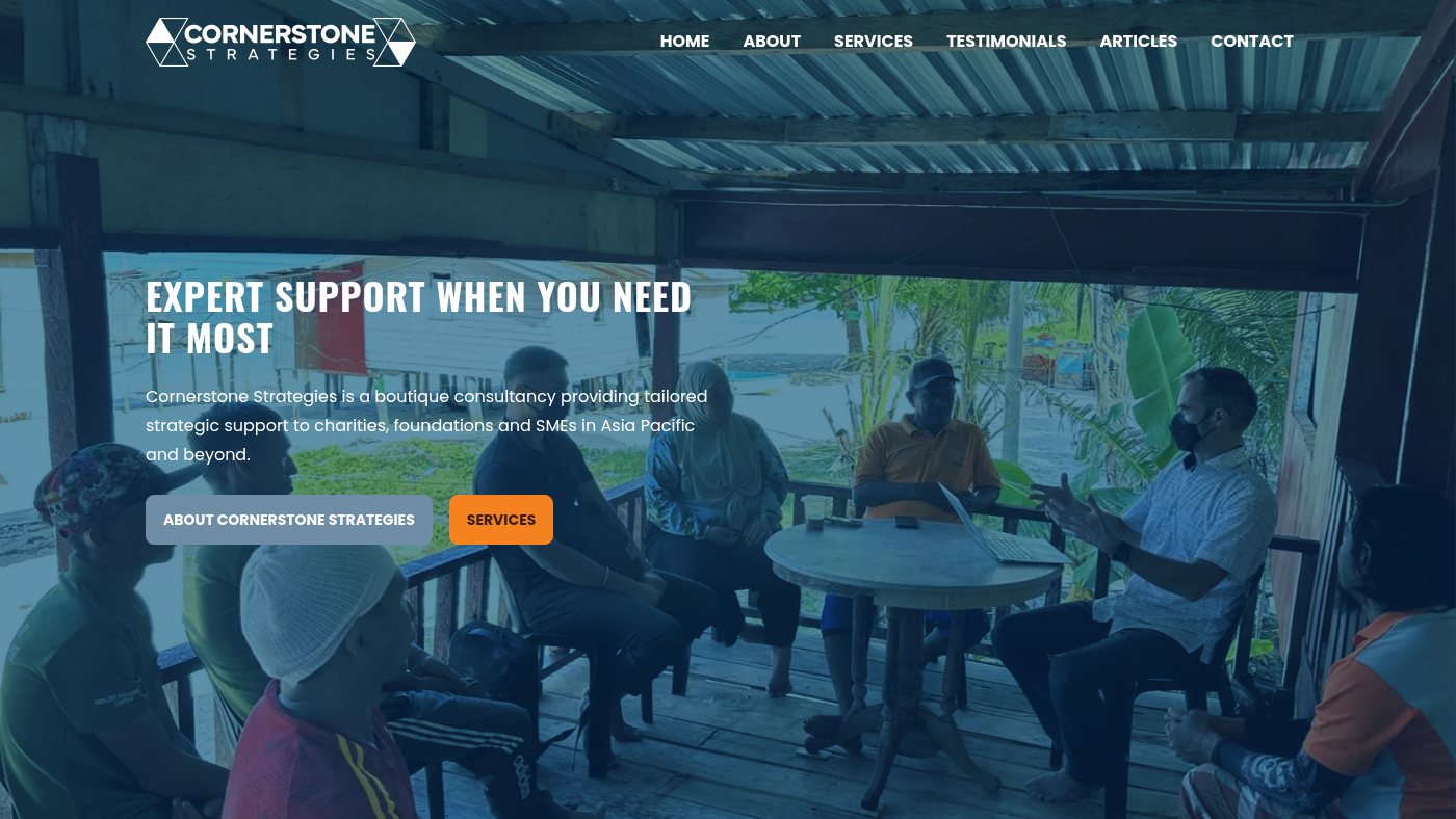 The home page of cornerstonestrategies.net