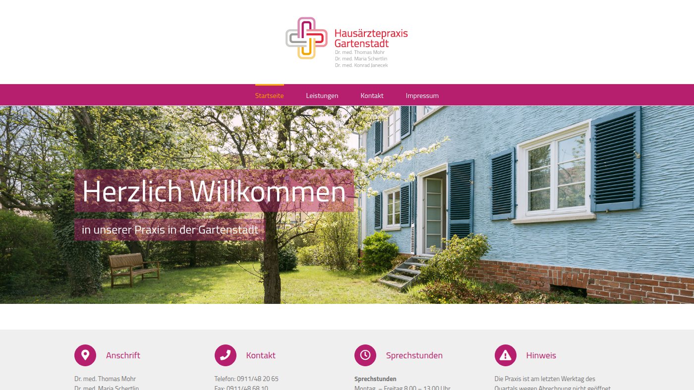The home page of hausaerztepraxis-gartenstadt.de