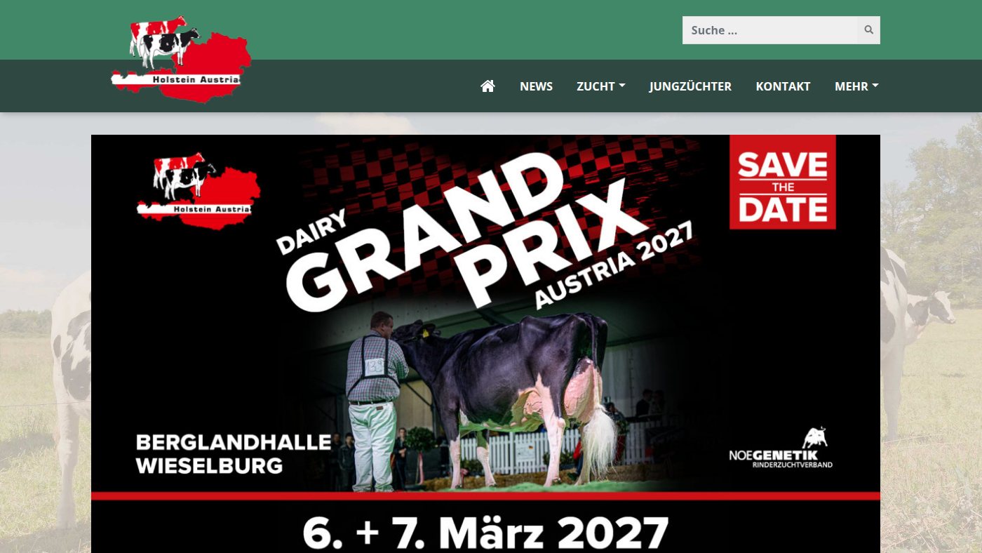 The home page of holstein.at
