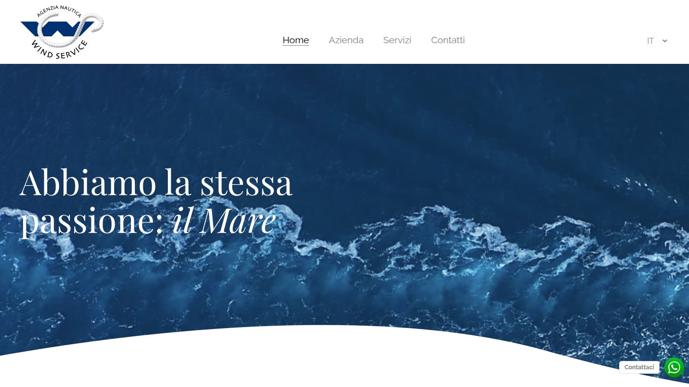 The home page of wind-service.it