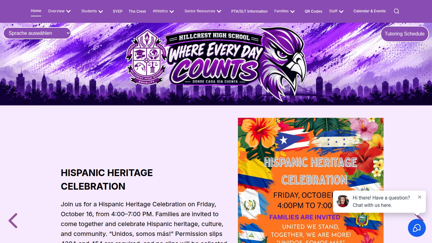 The home page of hillcrestweb.com